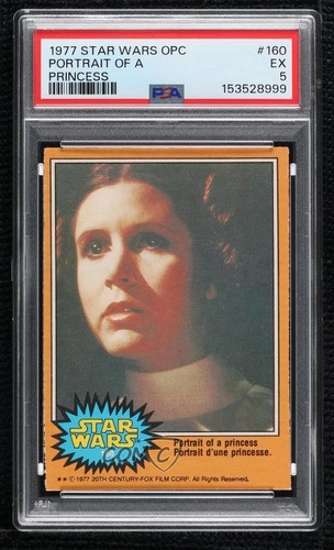 1977 OPC Star Wars #160 Portrait of a princess — PSA 5