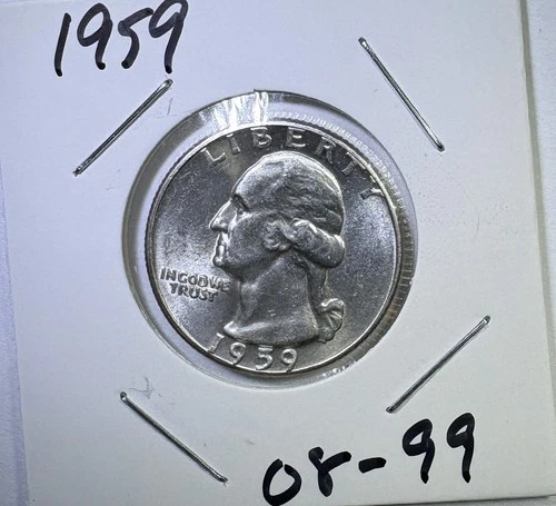 1959 25c SILVER Washington Quarter UNCIRCULATED (08-99)