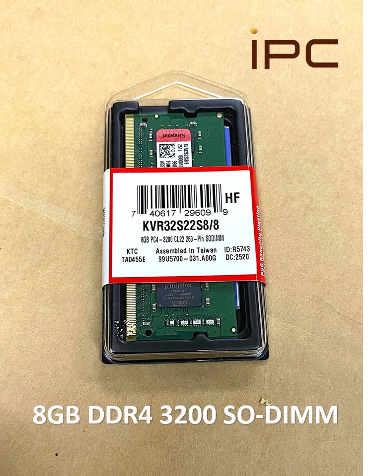 KINGSTON KVR32S22S8/8 - 8GB DDR4 SO-DIMM - Image 2 of 2
