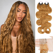 Body Wave Miracle Knots Crochet Human Hair 30 Light Auburn Brown 16 Inch 120G P