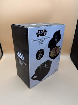Star Wars Darth Vader vs Obi-Wan Kenobi Waffle Maker Sleek Dark NEW