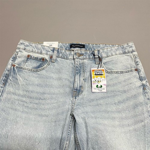 Aeropostale Low Rise Baggy Jeans Women 14R Light Wash Y2K 100% Cotton Denim - Picture 3 of 14