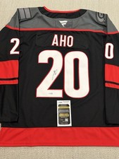 JSA COA SEBASTIAN AHO Signed Autographed Carolina Hurricanes Hockey Jersey
