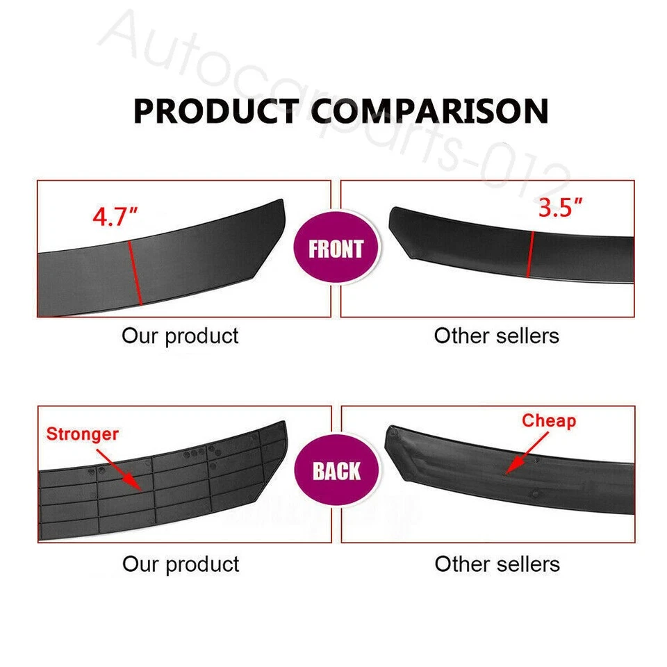 For Nissan Frontier Front Bumper Lip Splitter Side Skirts Rear Lip US STOCK - Изображение 4 из 4