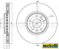 2X Bremsscheibe Metelli 23-1334C 2 Bremsscheiben Vorderachse Vorne FüR Renault