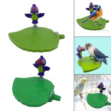 Bird Playground Tray Leaves Shaped Parrot Play Stand Rack Exercise Perch for