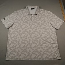 Sunday Swagger Polo Shirt Mens 3XL Gray Geometric Print Golf Performance Stretch