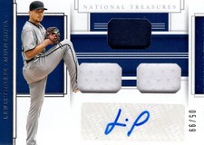 2020 National Treasures Game Gear Triple Material Sig Lewis Thorpe Auto/99 BB