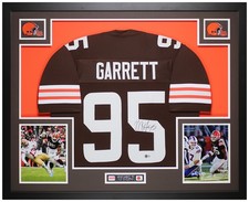 Myles Garrett Autographed & Framed Brown Cleveland Jersey Beckett Certified