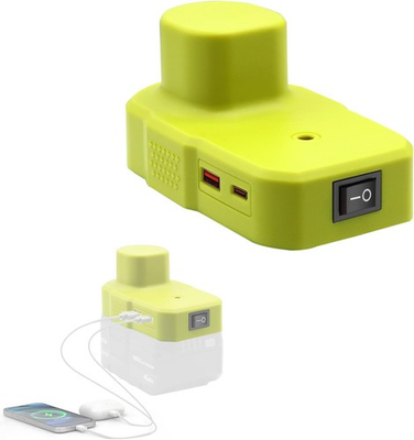 #ad Compatible with Ryobi Power Inverter 18V Battery Adapter with U S B and Type C P $31.93