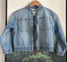 OshKosh Denim Jacket Size 8 Light Medium Wash Denim Button