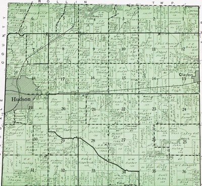 Lenawee County Plat Map Il, In, Mi, Oh, Wi - Township Lenawee County Plat Map 1921 - Vatican