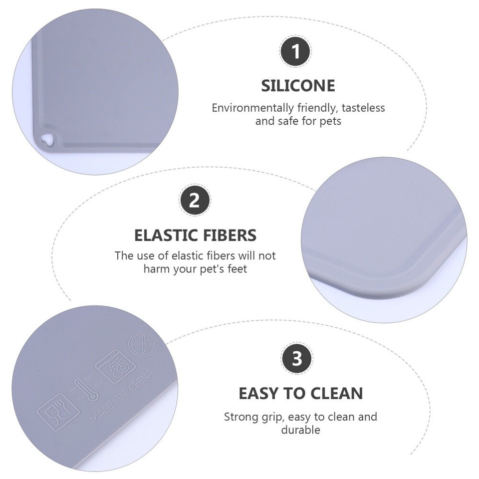 Kids Placemats Puppy Feeding Tray Silicone Pet Feeder Supplies Eco