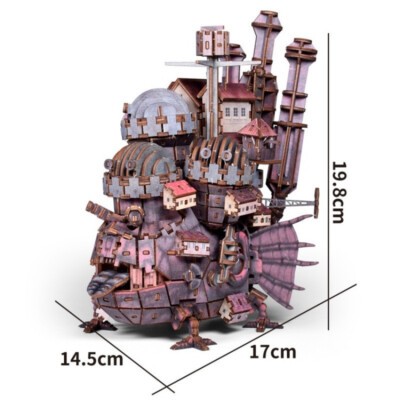 Studio Ghibli Howl's Moving Castle 3D Wooden Puzzle Kit ki-gu-mi
