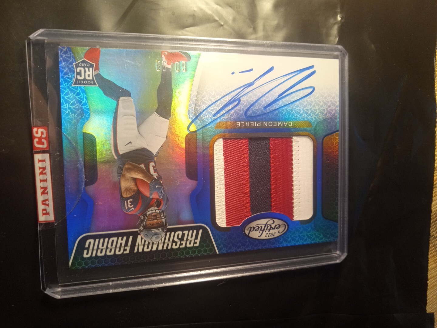 2022 Panini Certified Autograph Dameon Pierce #225 Rookie Auto Patch /99 🏈 view 4