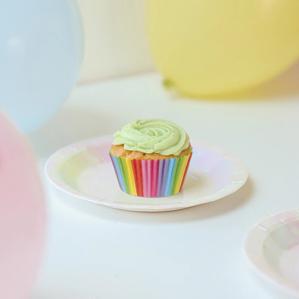 500 Stück Geschenkpapier Etui Muffinfolien Regenbogen Muffin Backformen Cupcake Liner - Bild 2 von 4