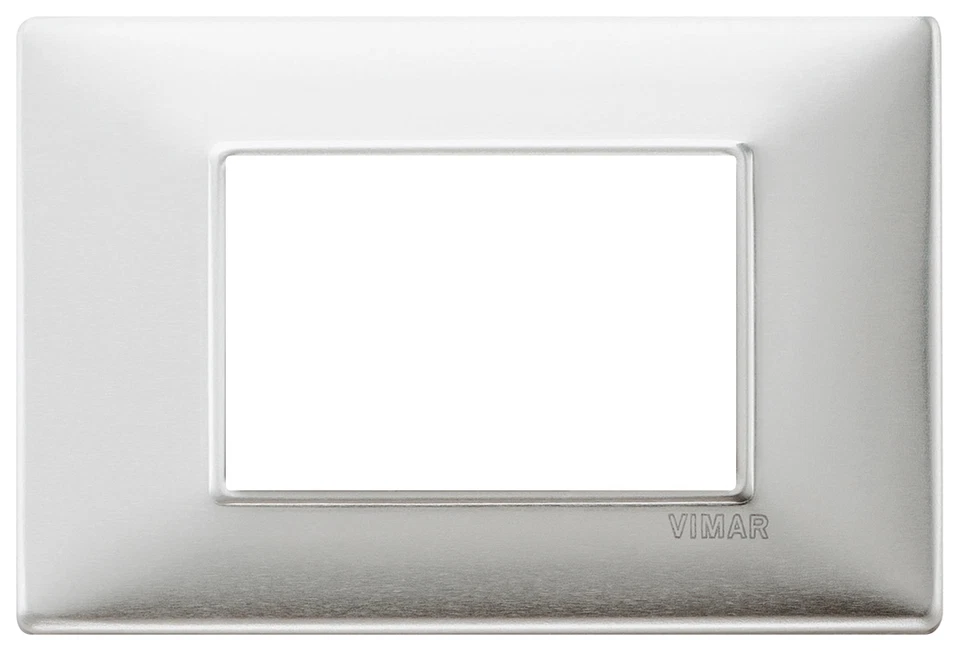 VIMAR 14653.81 PLACCA 3 MODULI ALLUMINIO SPAZZOLATO SERIE PLANA
