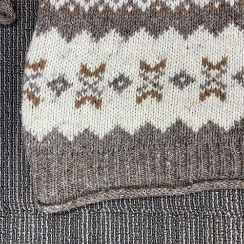Vintage St Johns Bay Wool Blend Sweater Mens XL Fair Isle Henley Grandpa Heavy - Picture 9 of 24