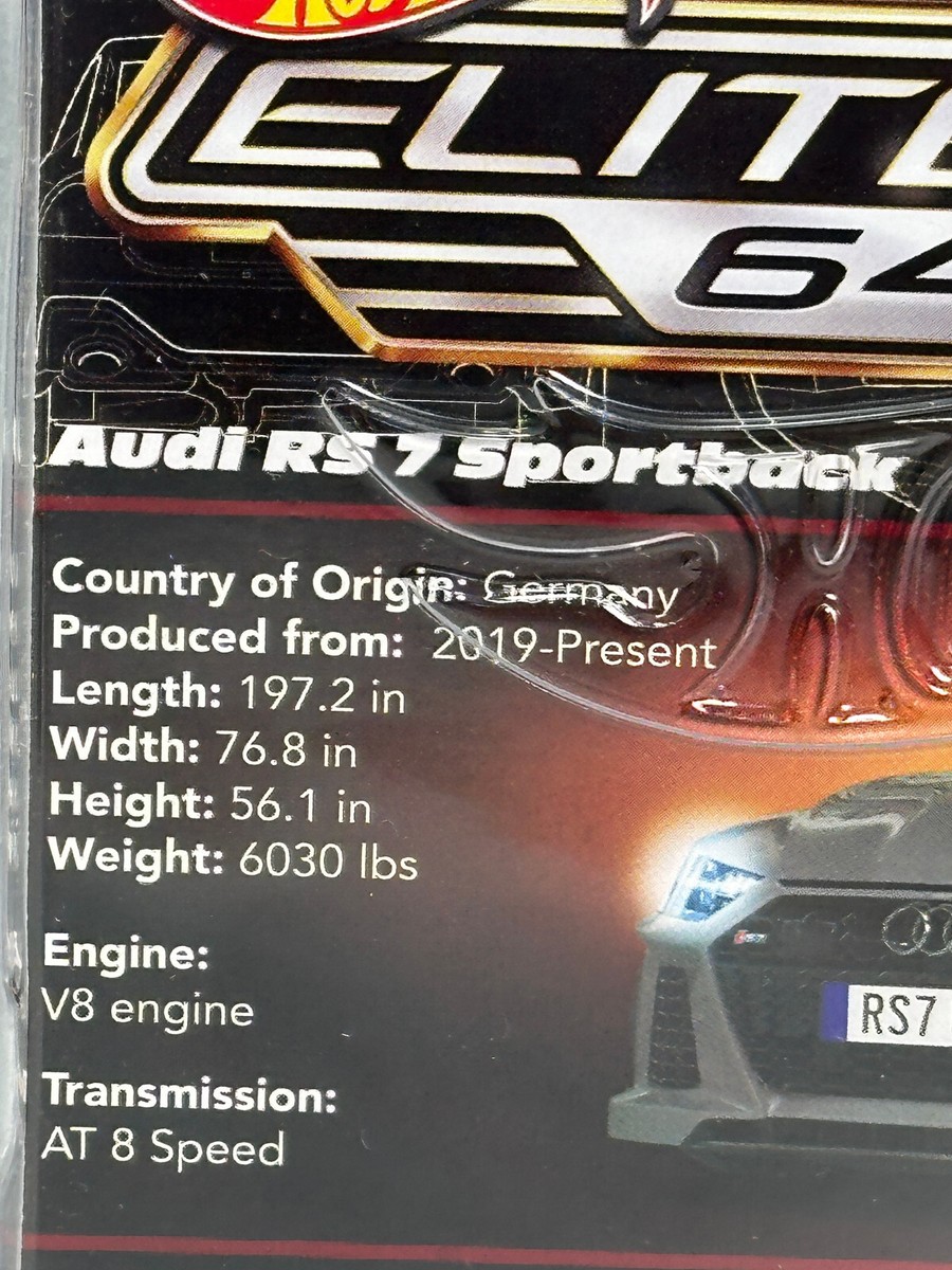 Mattel Hot Wheels Elite 64 Audi RS 7 Sportback grau | eBay