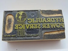 Vintage Printing Letterpress Printers Block Hydraulic Power Service