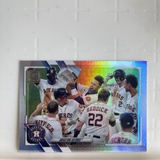 sports cards Houston Astro’s Celebration Refractor Topps Series 2 70th