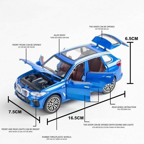 1:32 Scale Diecast BMW X5 SUV Model Vehicle Car Toy Collectible Sound&Light Gift - Picture 3 of 14