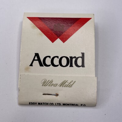 tobacco accord Vintage 1970’s Accord Ultra Mild Tobacco ‘For Women’ Book of Matches  Matchbook