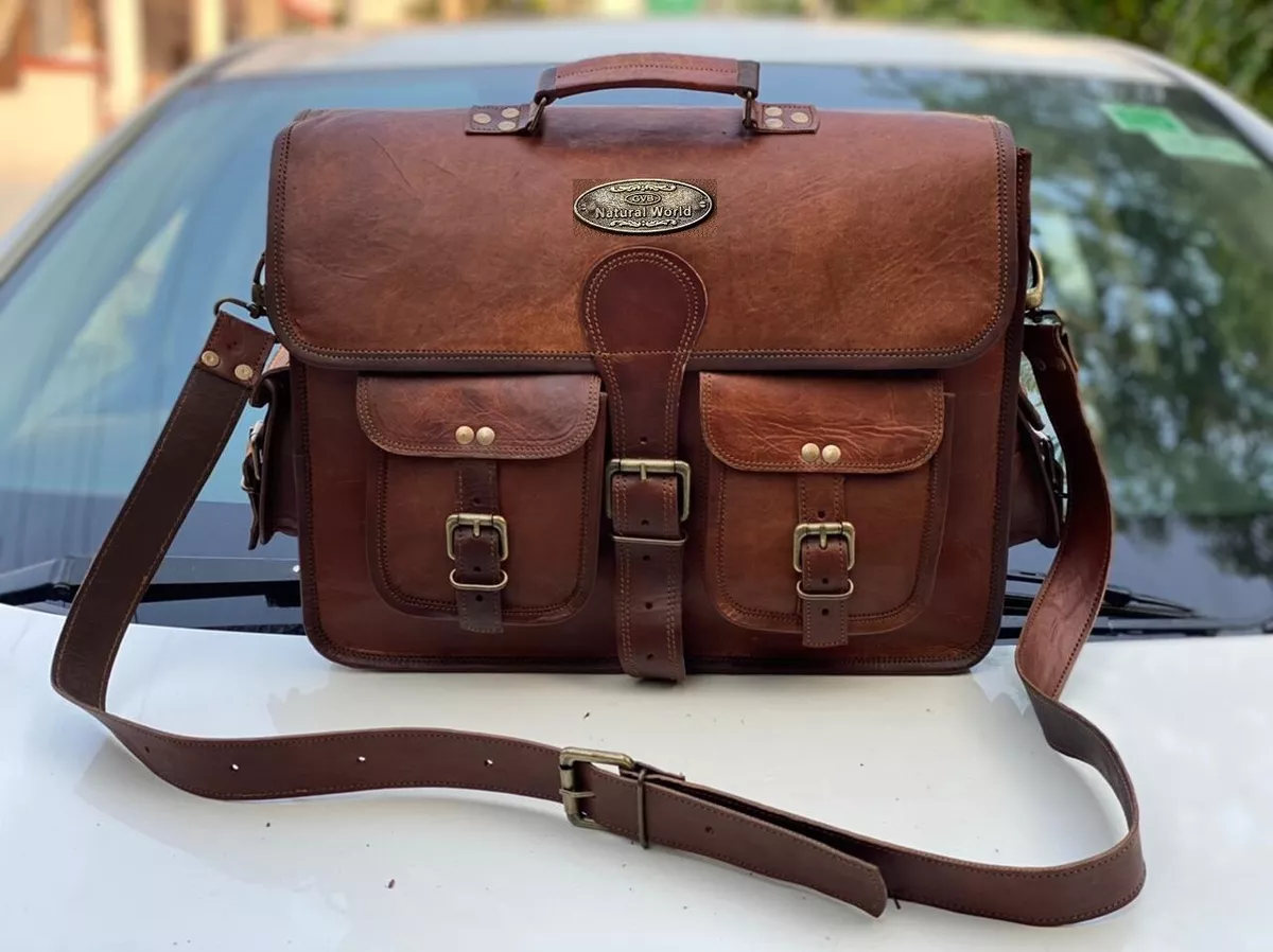Hommes Cuir Vintage Sacoche PC Portable Porte Documents Sacs Best