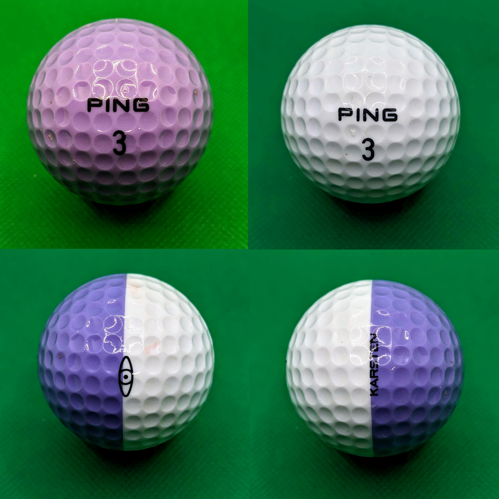Lavender and White Ping golf ball in Great Condition!