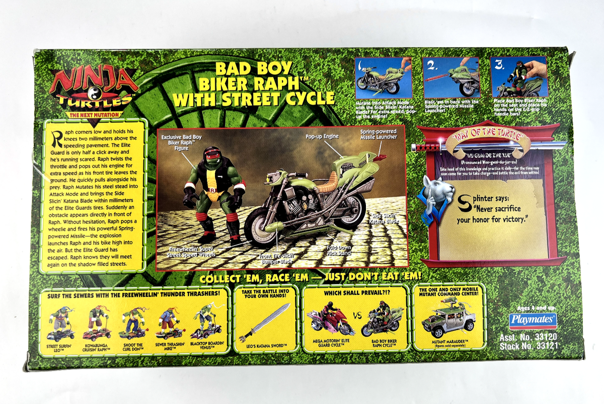 トロピカル ストリートヒーロー 1997 Bad Boy Biker Raph W Street Cycle 33121 Ninja Turtles
