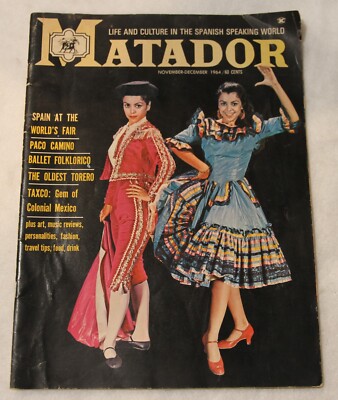 VINTAGE MATADOR Magazine Life Culture Spain World Bull Fighting 1964 volume 1 #2