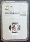 1961 Roosevelt Dime NGC PR67 Super Shinny Proof Slab