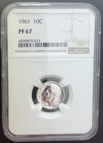1961 Roosevelt Dime NGC PR67 Super Shinny Proof Slab *Free Shipping*