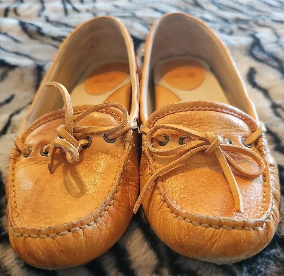 Zapatos Frye Reagan Campus Mocasines 72285 Para Mujer 8.5M Mocasines CUERO BRONCEADO Planos Foto 2 de 4