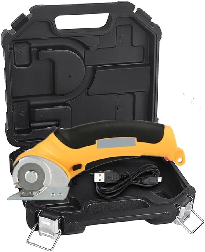 Electric Scissors Rechargeable USB Mini Cutter for Fabric Cardboard Leather NEW-image
