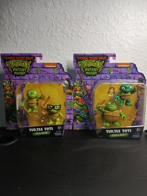 TMNT  Turtle Tots Raph & Mikey & Leo & Donnie Teenage Mutant Ninja Turtles Toys