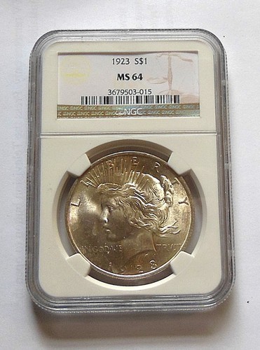Peace Starter Set MS64 NGC Peace Silver Dollar $1 - 1922, 1923, 1924, 1925 - Picture 6 of 11