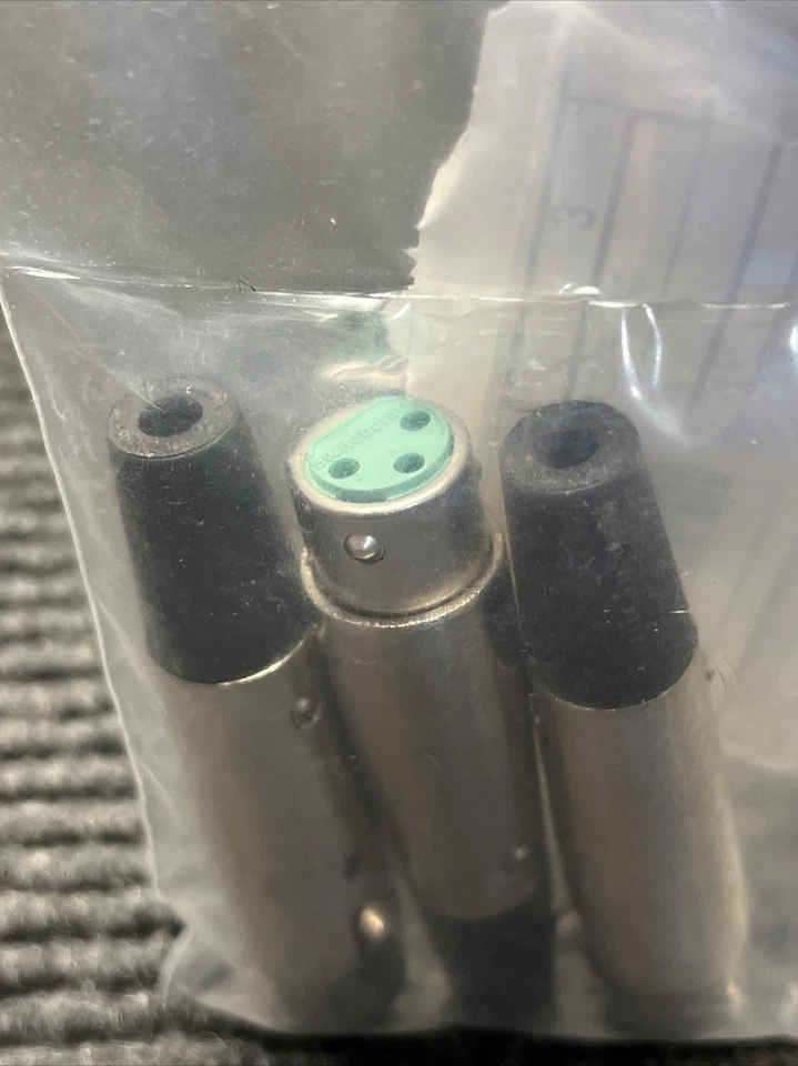 Nuevo Lote de 3 Switchcraft Conector Hembra 3 Pin Verde SC1001-ND Foto 4 de 4