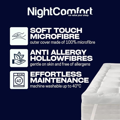 Colchón antialérgico rebote suave tacto calidad hotel NightComfort - Imagen 21 de 75