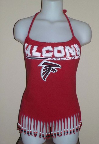 Camisa de fútbol americano reconstruida de la NFL para mujer Atlanta Falcons bricolaje