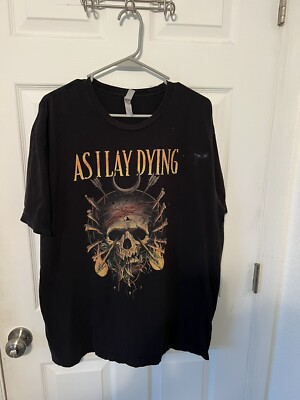Heavy Metal Band T Shirt As I Lay Dying Size 2XL Black Skull | eBay