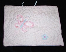 Pottery Barn Kids Pink Aqua Butterfly Flower Polka Dot Twin Standard Pillow Sham