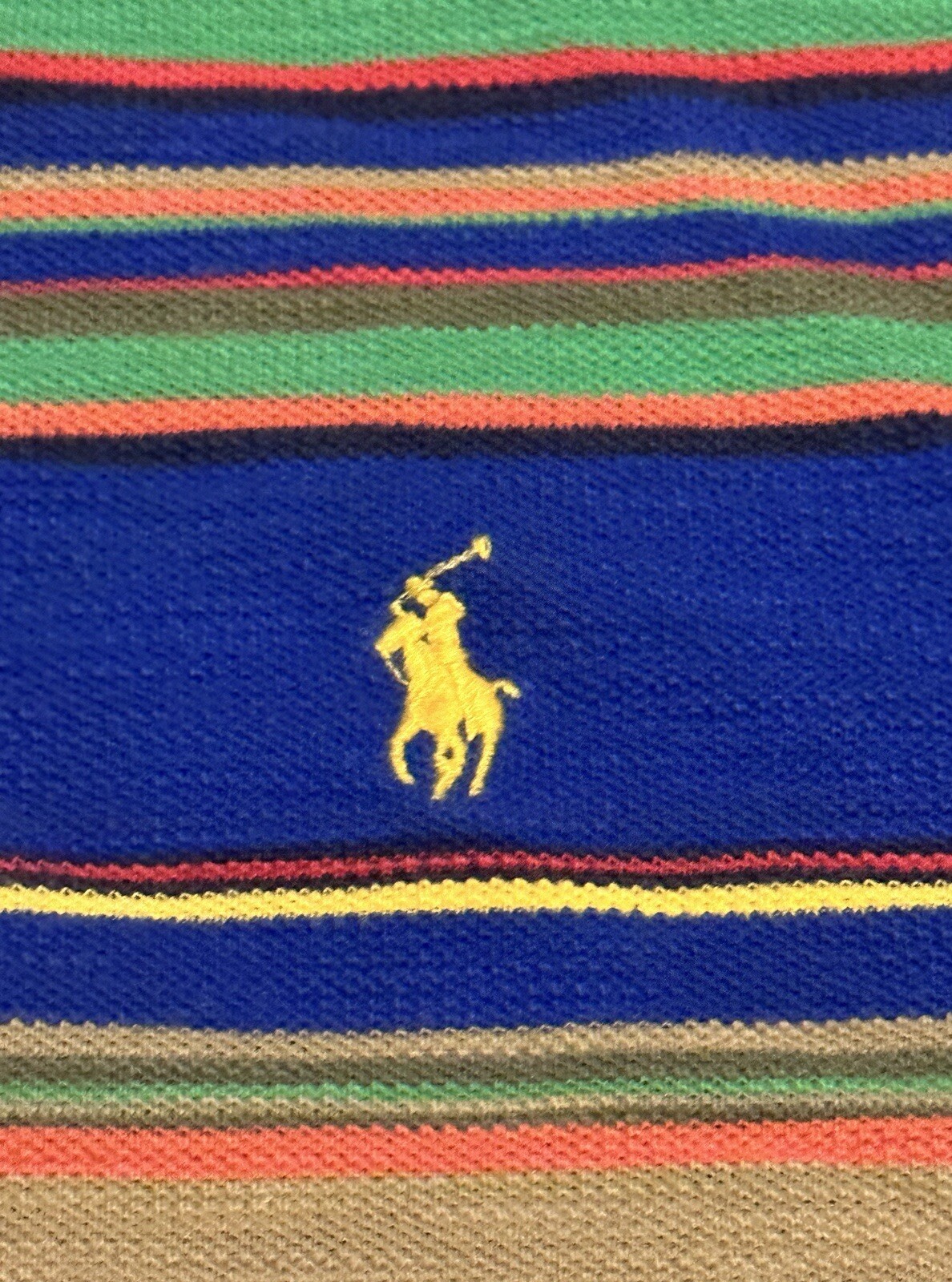 PONY Polo Ralph Lauren vintage anni 90 camicia uomo taglia grande righe arcobaleno