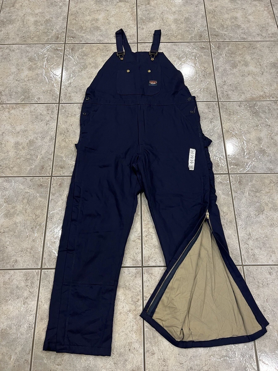 NEW NWT 46X34 RASCO FR Insulated Double Front Knee Flame Resistant Bib Overalls