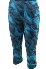 studio by capezio womens canberra print capris extra small pacific ballet yoga