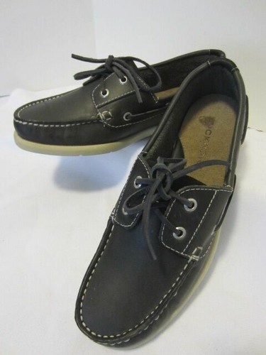 New Rockport Navy Leather Sailing Yachting Boat Shoes Loafers Womens 5.5M - Picture 1 of 9