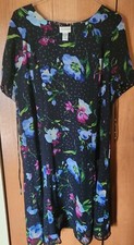 Women's Roaman's Reversable  Long Dress Size 22W. Multi-colored