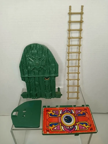 VTG 1982 MOTU CASTLE GRAYSKULL Door Drawbridge Floor Trapdoor Ladder lot