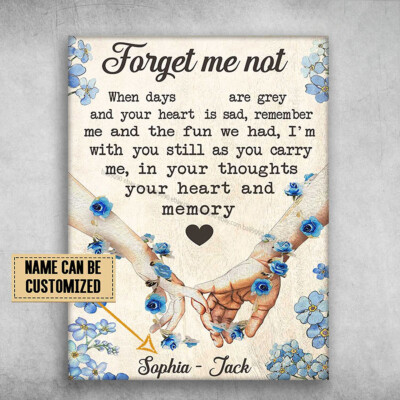 Hand In Hand, Forget Me Not, When Days Are Grey And Your Heart Is Sad Customi...