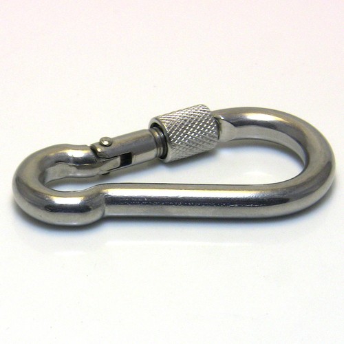 Karabinerhaken V4A Edelstahl Nirosta mit Schraubverschluss 5 x 50 - 11 x 120 a - Picture 19 of 22